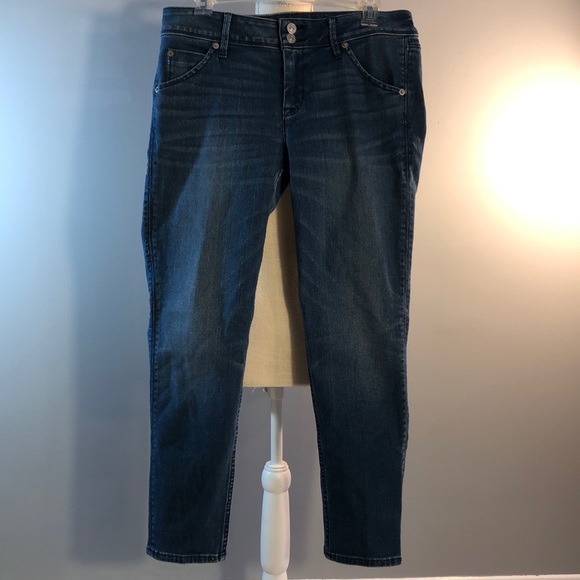 HUDSON Jeans Crop Collin Skinny Mid Rise W/Signature Button Flap 29 EUC - Picture 3 of 10